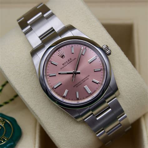 rolex oyster perpetual pink dial